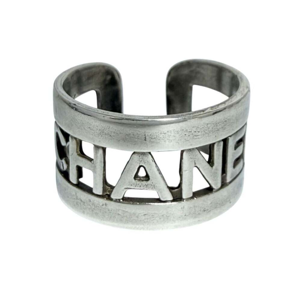 Chanel Wide Ring Metal Antique Silver #246870C72B - Picture 2 of 9